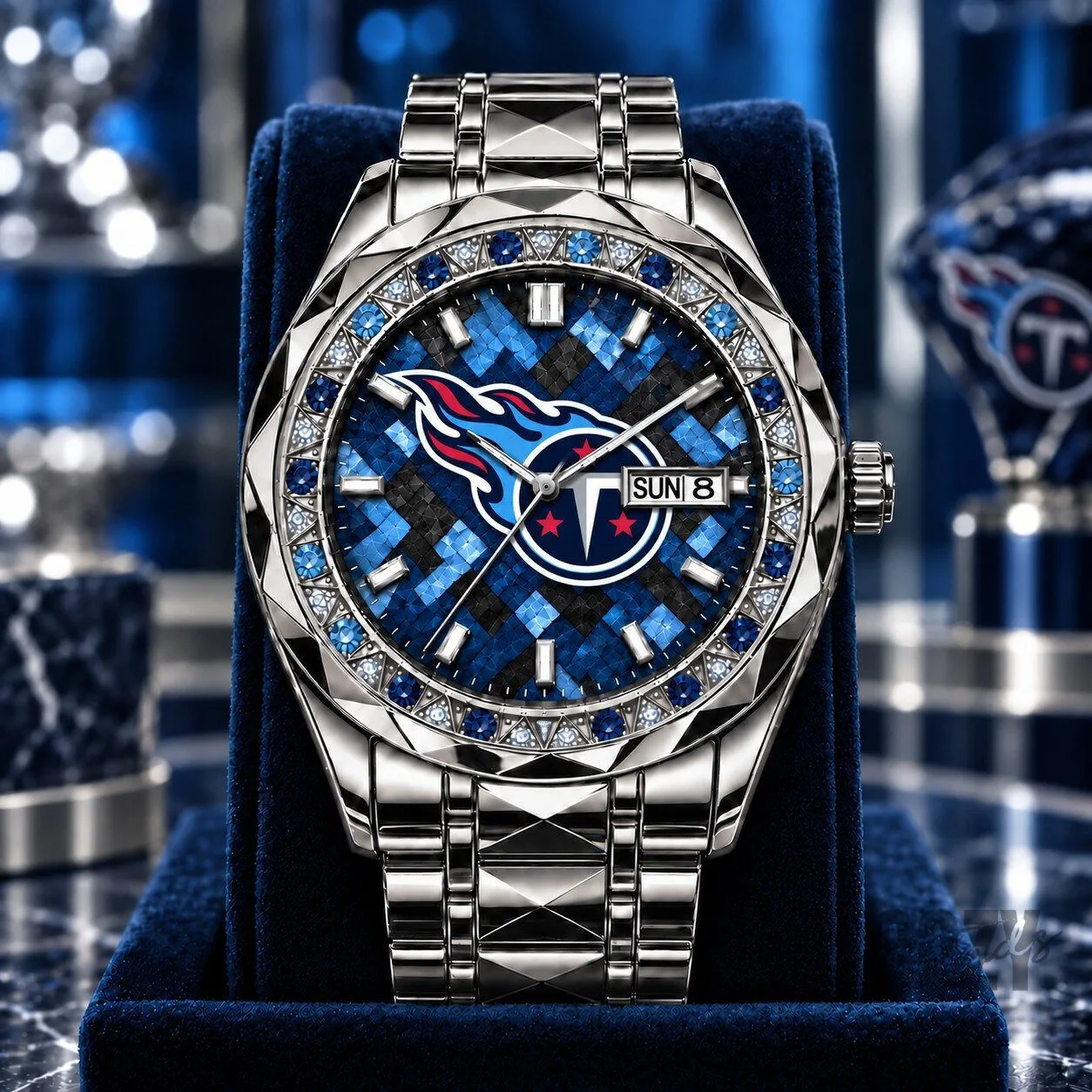 Tennessee Titans National Football League Men's Luxury Stainless Steel Watch