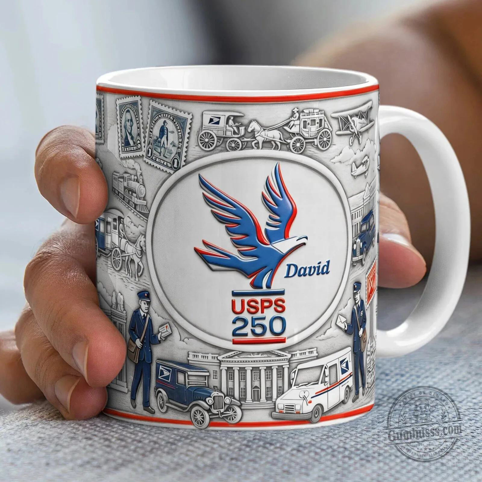 Personalized United States Postal Service 250th Anniversary Coffee Mug