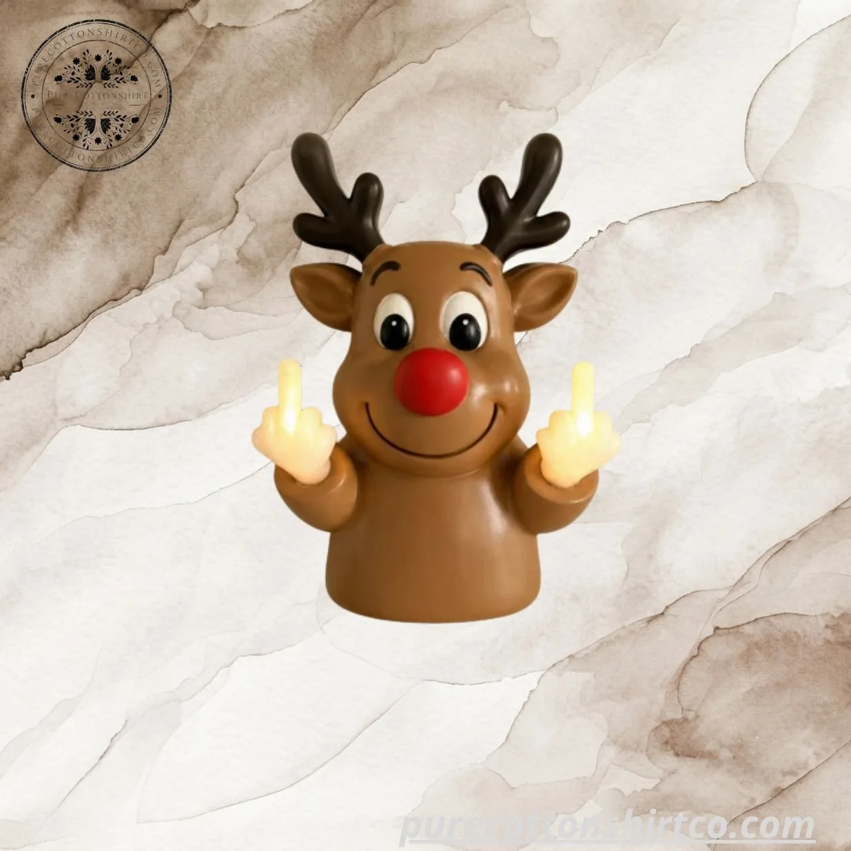 2 Funny Middle Finger Christmas Light Up Wall Decor – Funny Holiday Wall Sconce Light (Choose Option) — image 2
