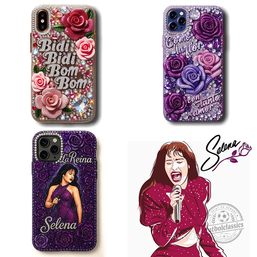 Selena Quintanilla Bidi Bidi Bom Bom Rhinestone Phone Case