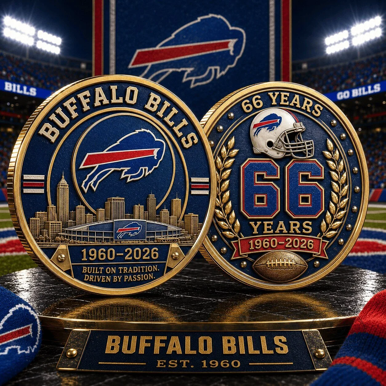 Buffalo Bills 66th Anniversary Commemorative Football Coin