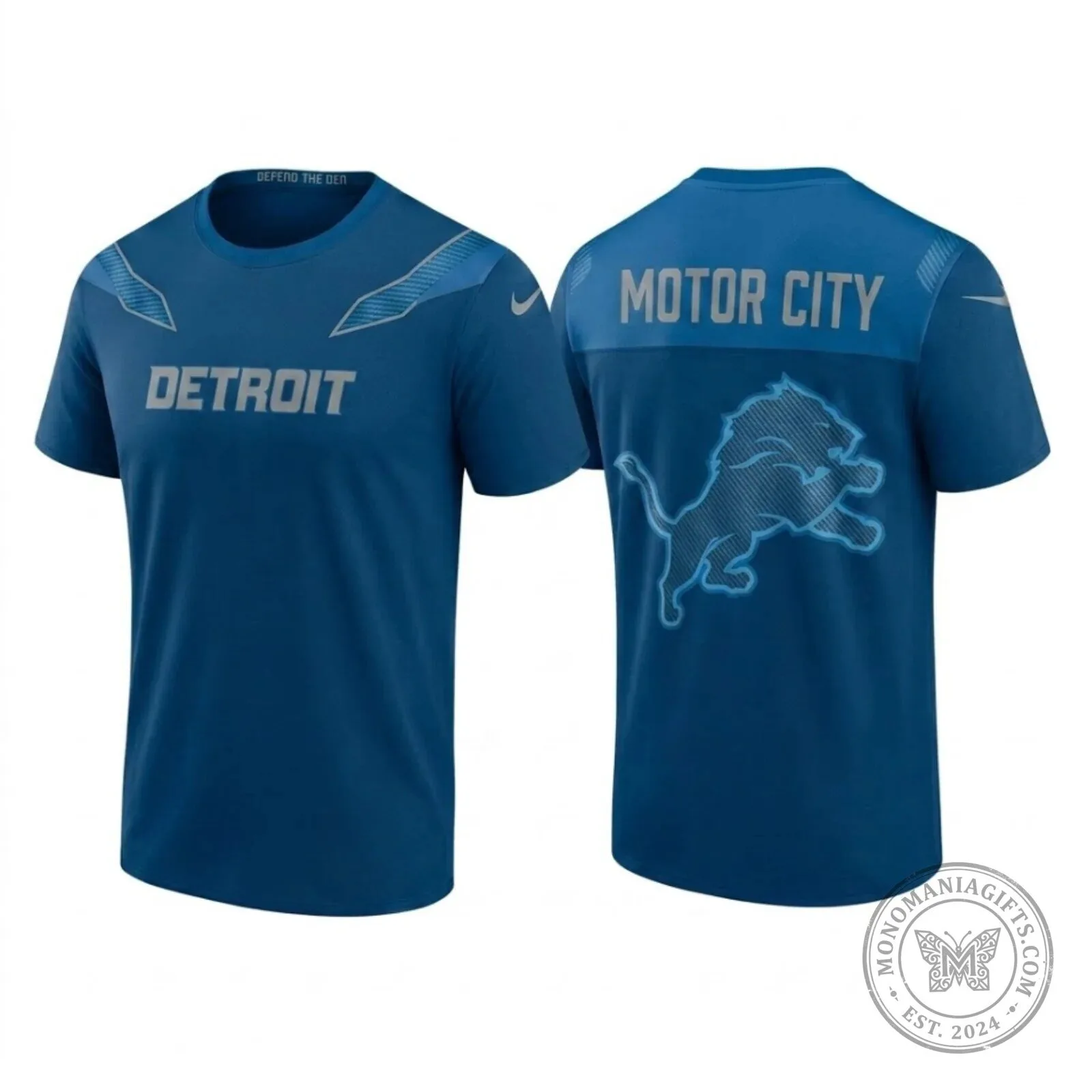 Detroit Lions Motor City Football Team Black Short Sleeve Crewneck T-Shirt 4 Detroit Lions Motor City Football Team Black Short Sleeve Crewneck T-Shirt