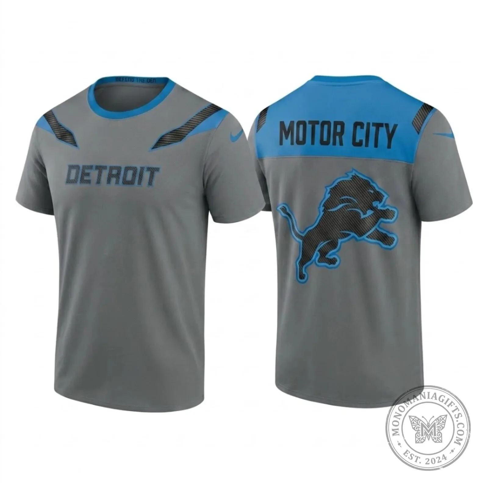 Detroit Lions Motor City Football Team Black Short Sleeve Crewneck T-Shirt 5 Detroit Lions Motor City Football Team Black Short Sleeve Crewneck T-Shirt