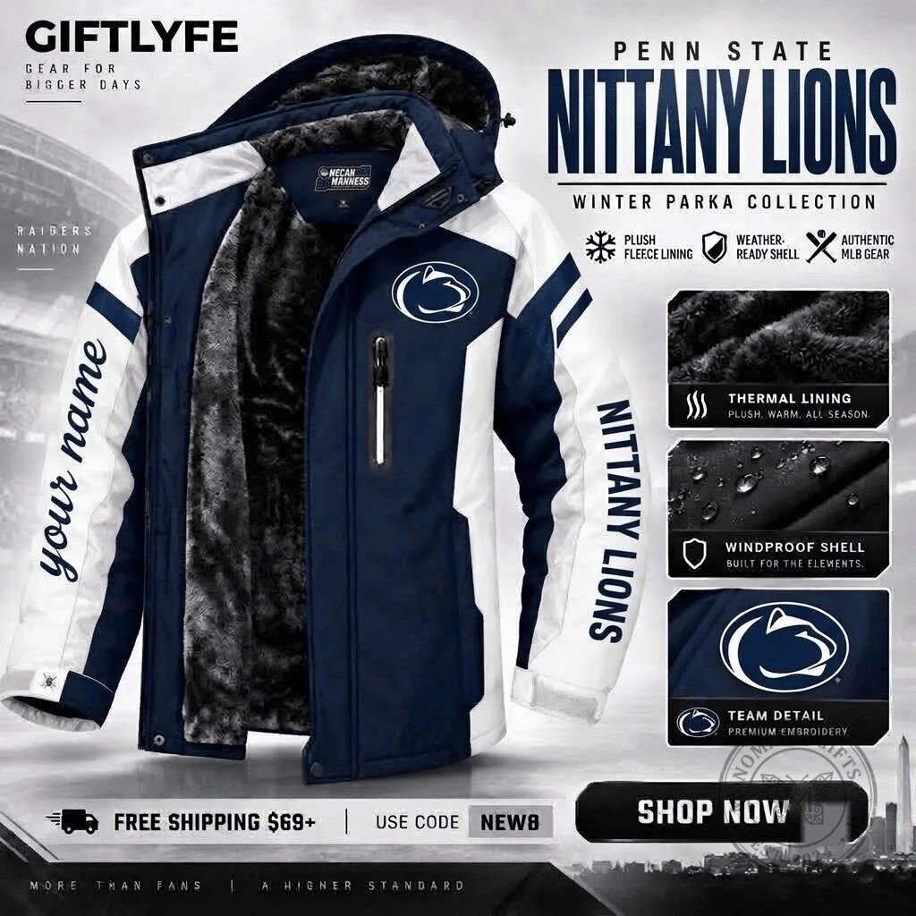 Penn State Nittany Lions NCAA Winter Parka Jacket
