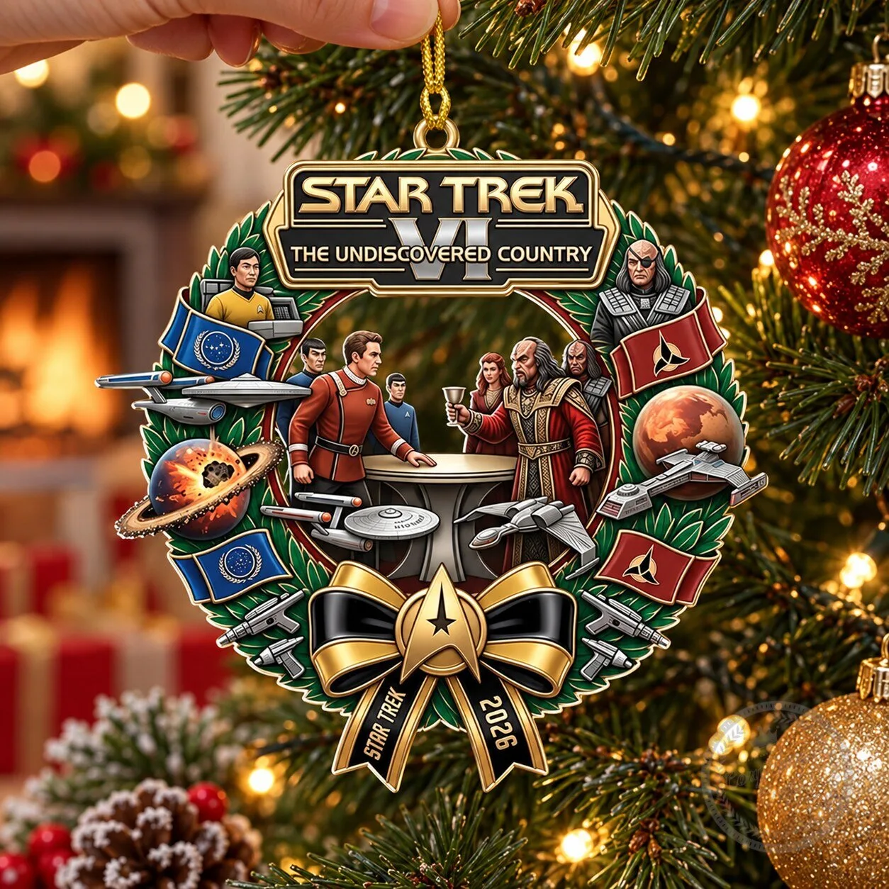 Star Trek VI The Undiscovered Country Christmas Ornament 2026 – Sci-Fi Movie Tree Wreath 4 Star Trek VI The Undiscovered Country Christmas Ornament 2026 – Sci-Fi Movie Tree Wreath