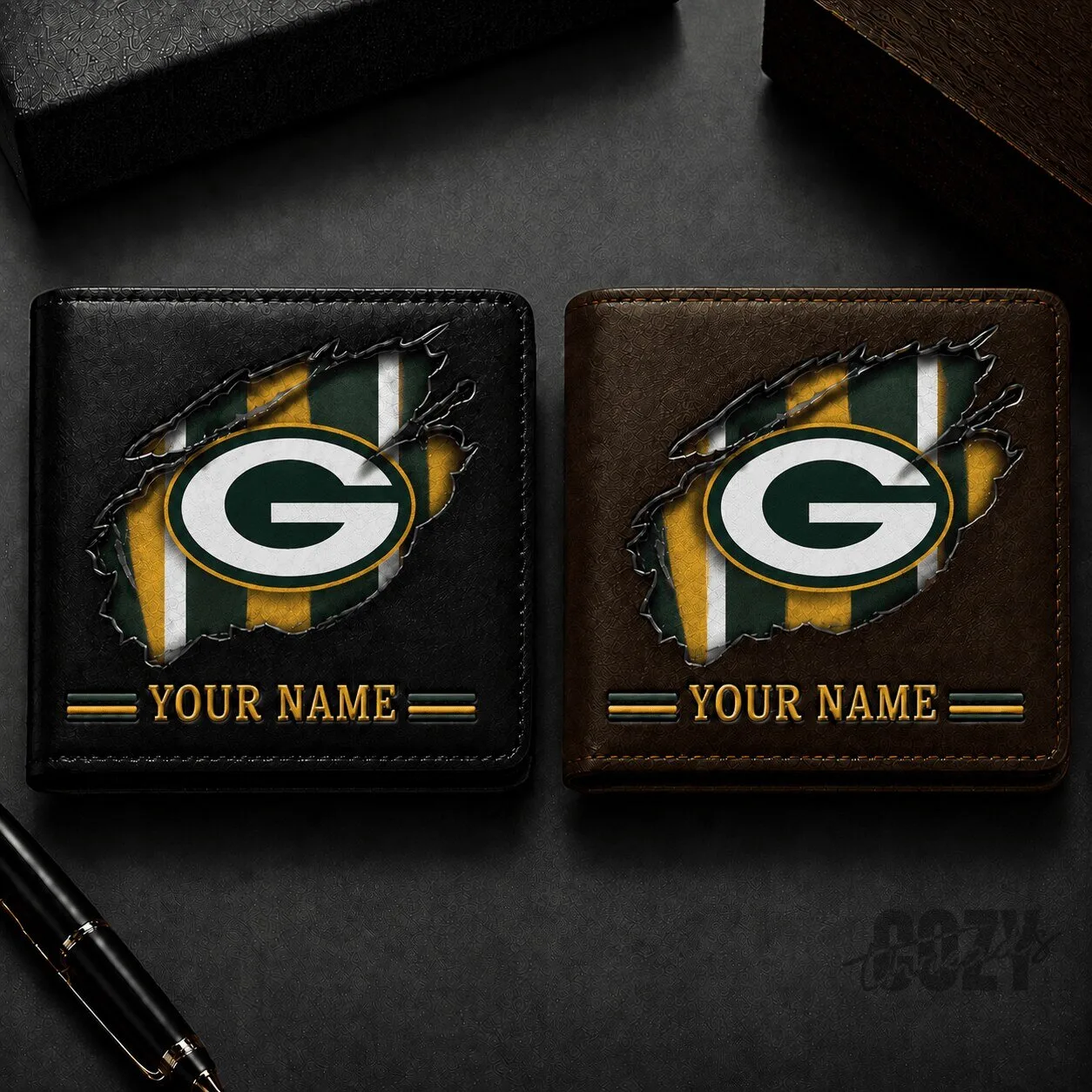 Green Bay Packers Personalized Football Team Logo Wallet
