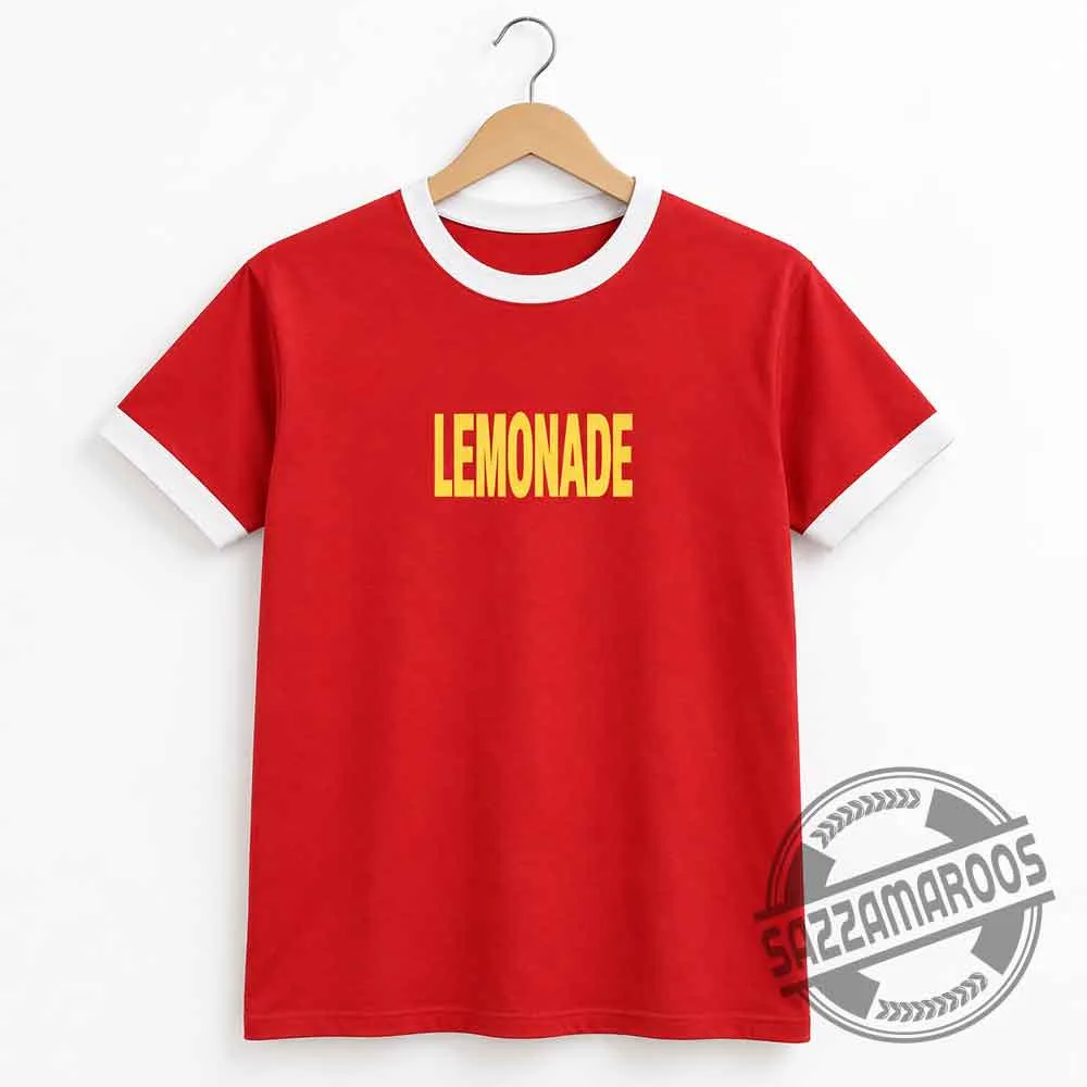 Louis Tomlinson Lemonade Red Ringer T-Shirt (1) Louis Tomlinson Lemonade Red Ringer T-Shirt