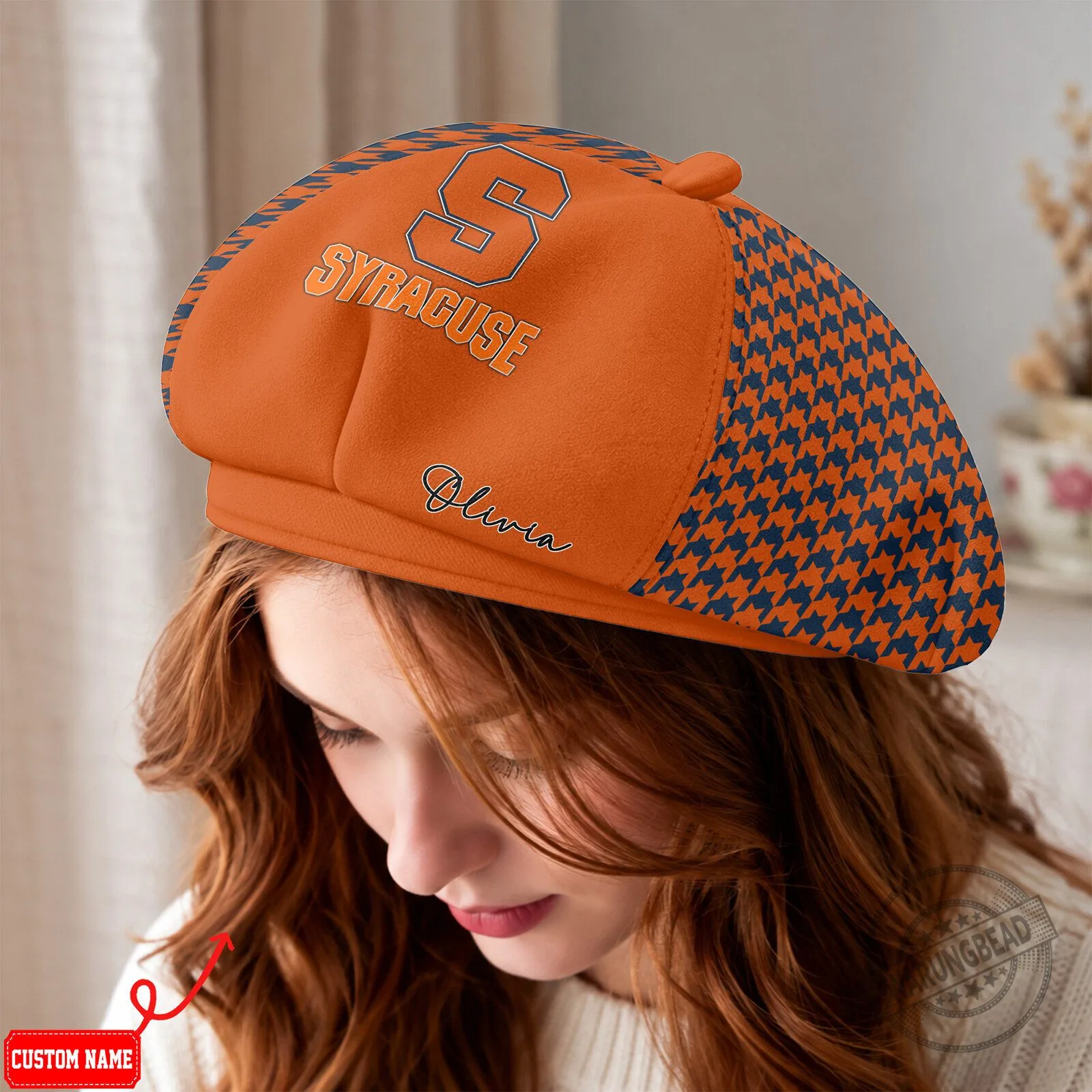 Syracuse Orange NCAA Women's Custom Name Beret Hat