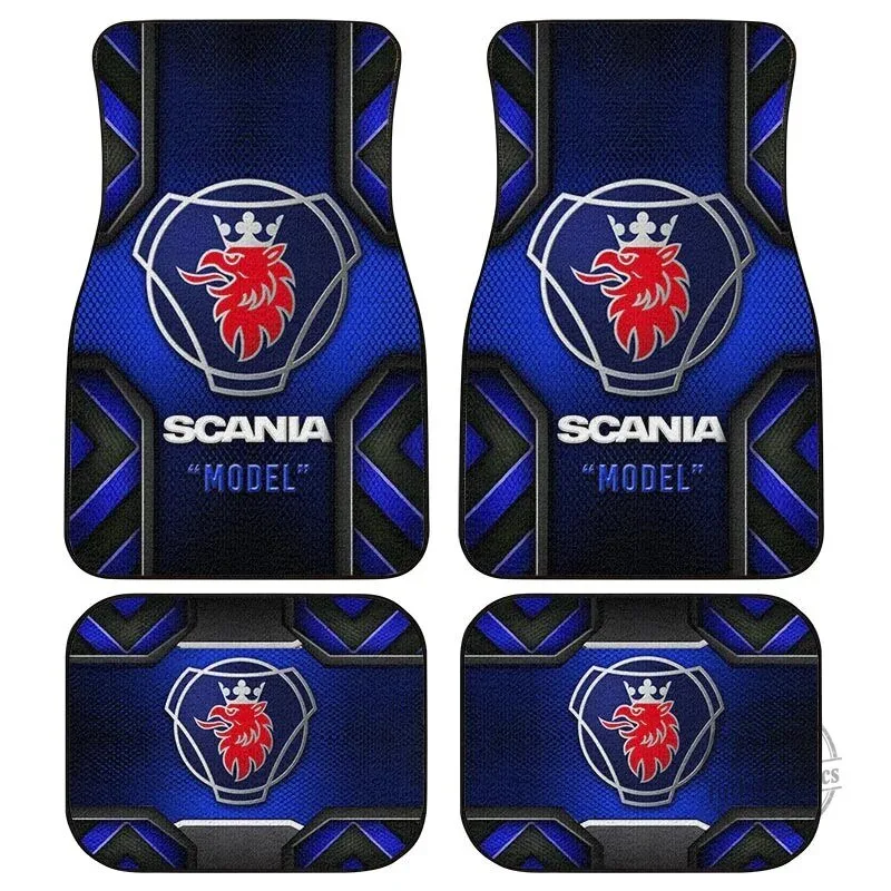 Scania Truck Logo Blue Car Floor Mats Set of Four