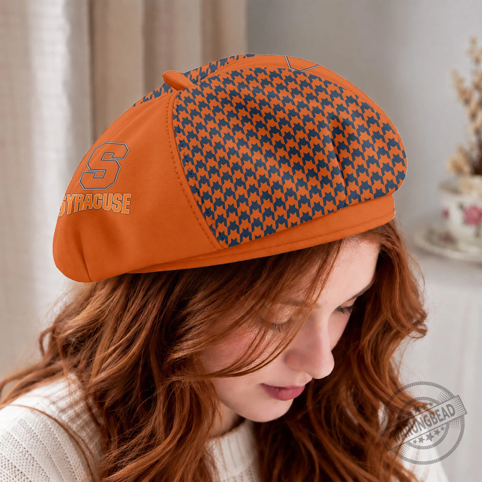 Syracuse Orange NCAA Women's Custom Name Beret Hat 5 Syracuse Orange NCAA Women