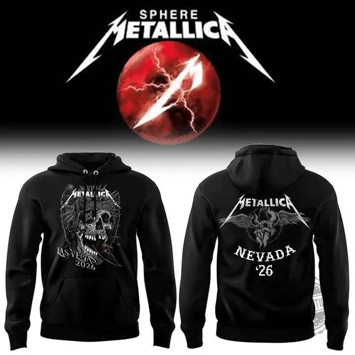 Metallica Las Vegas 2026 Concert Tour Skull Design Hoodie