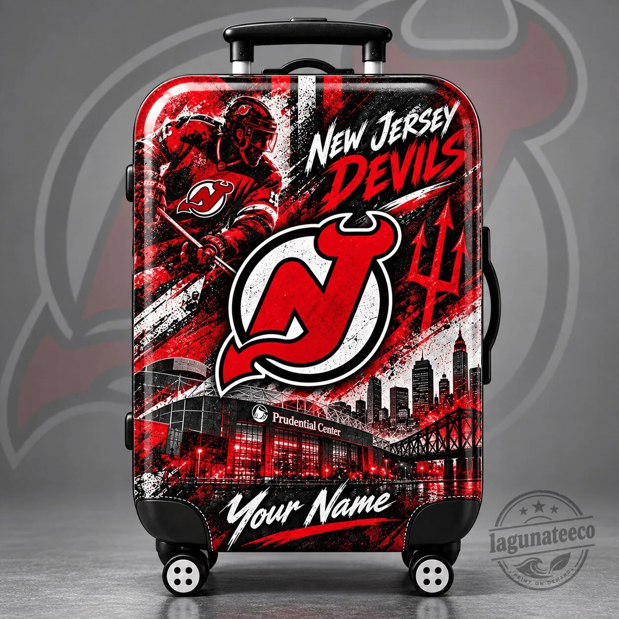 New Jersey Devils Personalized Arena Pride Luggage Cover