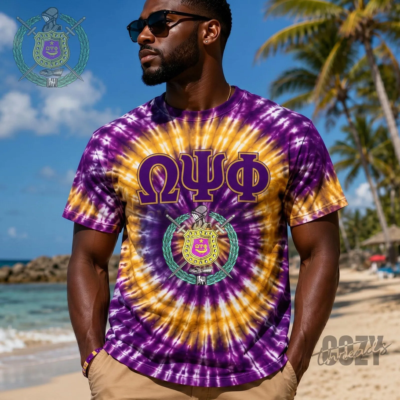 Omega Psi Phi Fraternity Tie-Dye T-Shirt 1 Omega Psi Phi Fraternity Tie-Dye T-Shirt