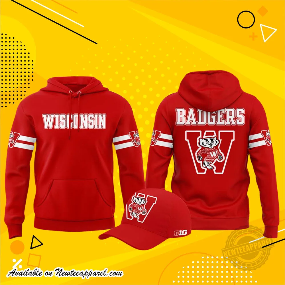 Wisconsin Badgers Red Pullover Hoodie Shirt
