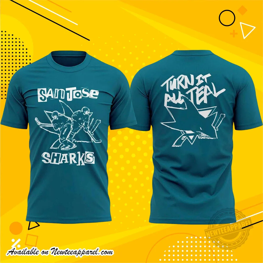 San Jose Sharks Turn It Teal Shirt 2026