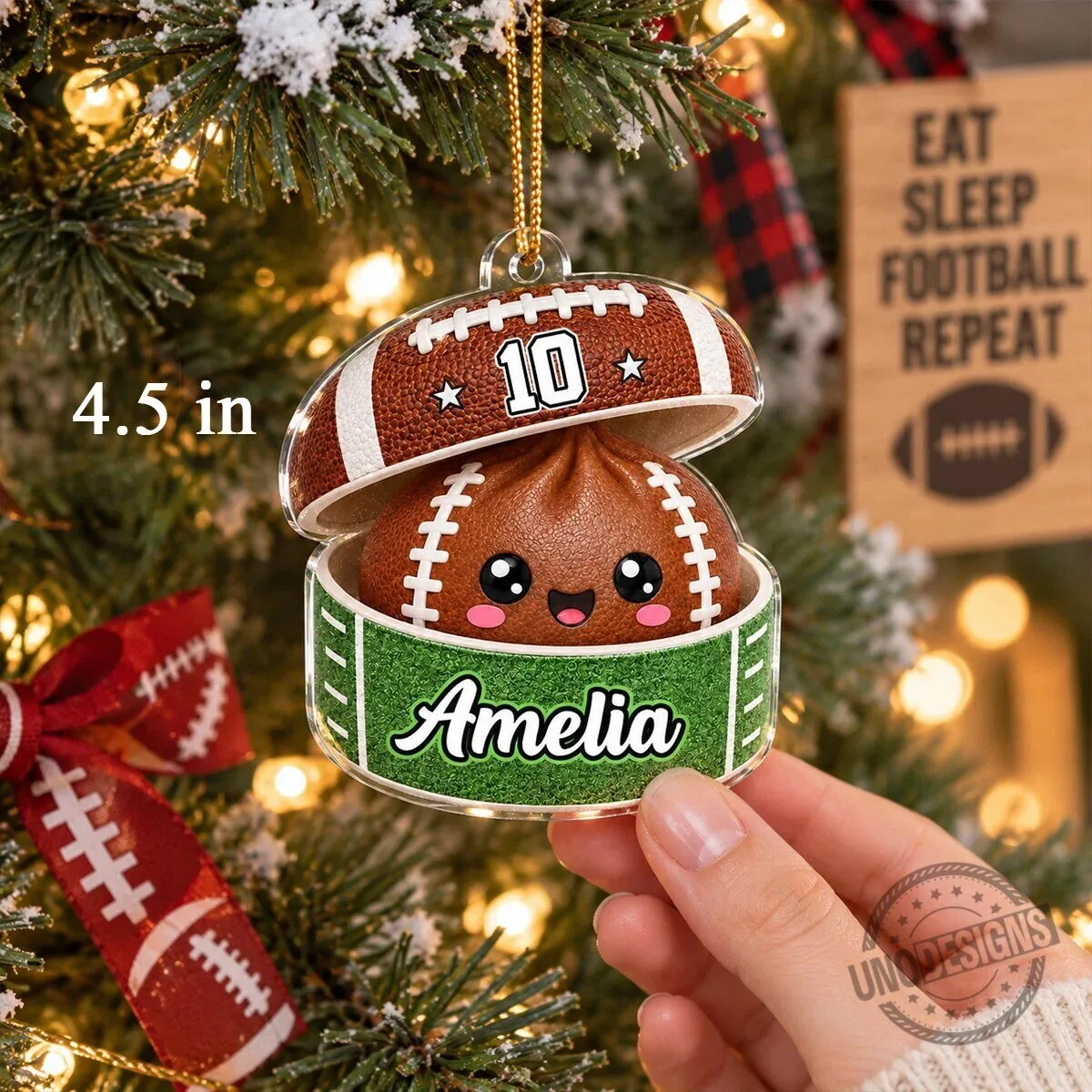 Personalized Football Dumpling Squishy Player Christmas Tree Ornament 10 Personalized Football Dumpling Squishy Player Christmas Tree Ornament