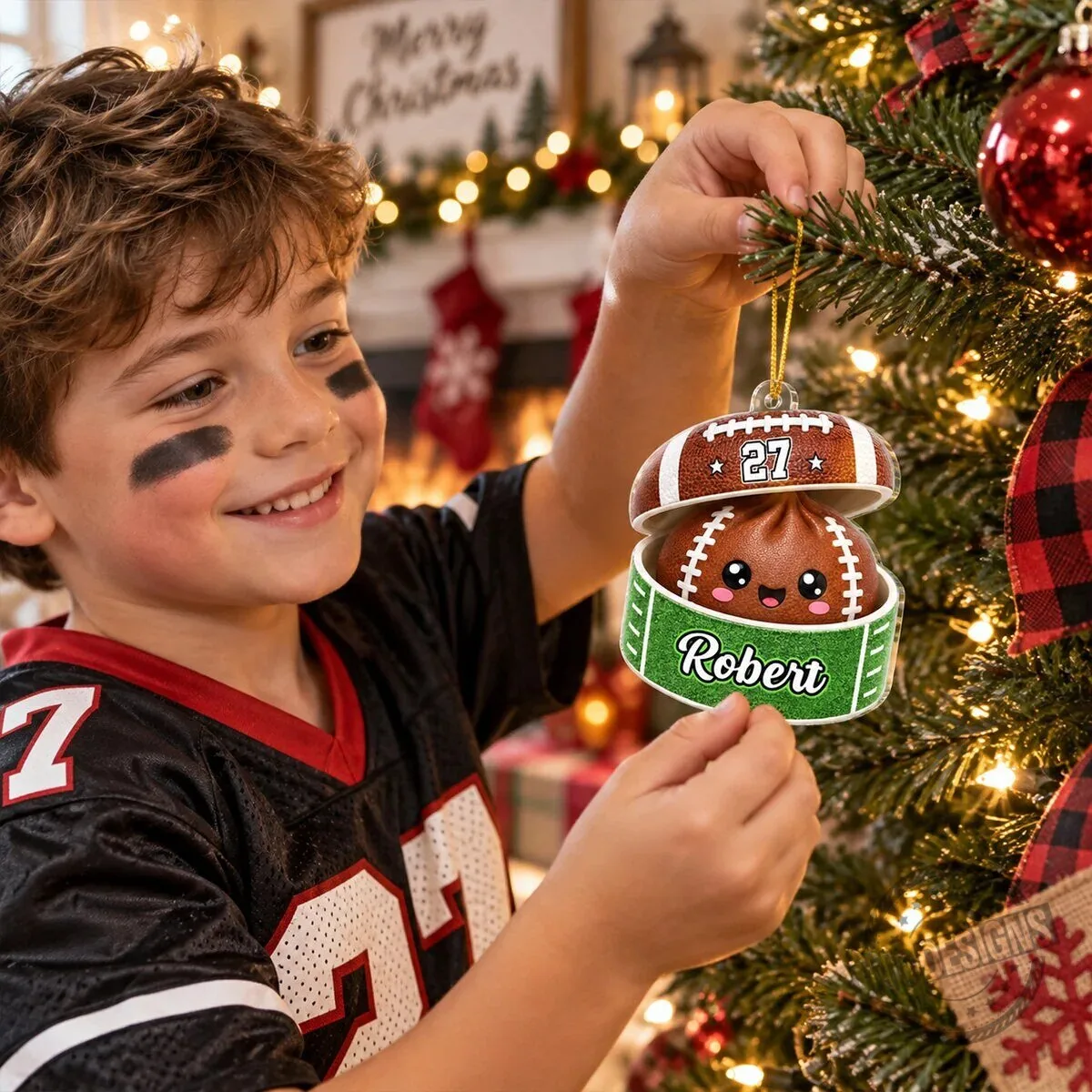 Personalized Football Dumpling Squishy Player Christmas Tree Ornament 11 Personalized Football Dumpling Squishy Player Christmas Tree Ornament