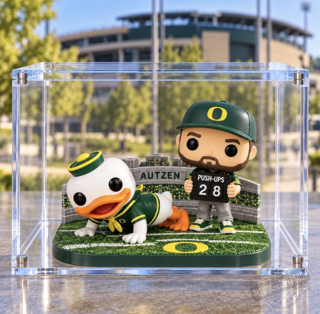 Funko Pop! Oregon Ducks - The Duck's Push-Up Counter Vinyl Figure Set Funko Pop! Oregon Ducks - The Duck's Push-Up Counter Vinyl Figure Set