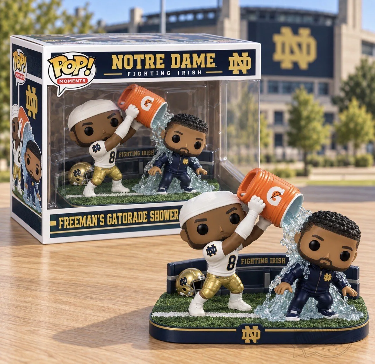 Funko Pop! Notre Dame Fighting Irish - Freeman's Gatorade Shower Vinyl Figure Set 2 Funko Pop! Notre Dame Fighting Irish - Freeman