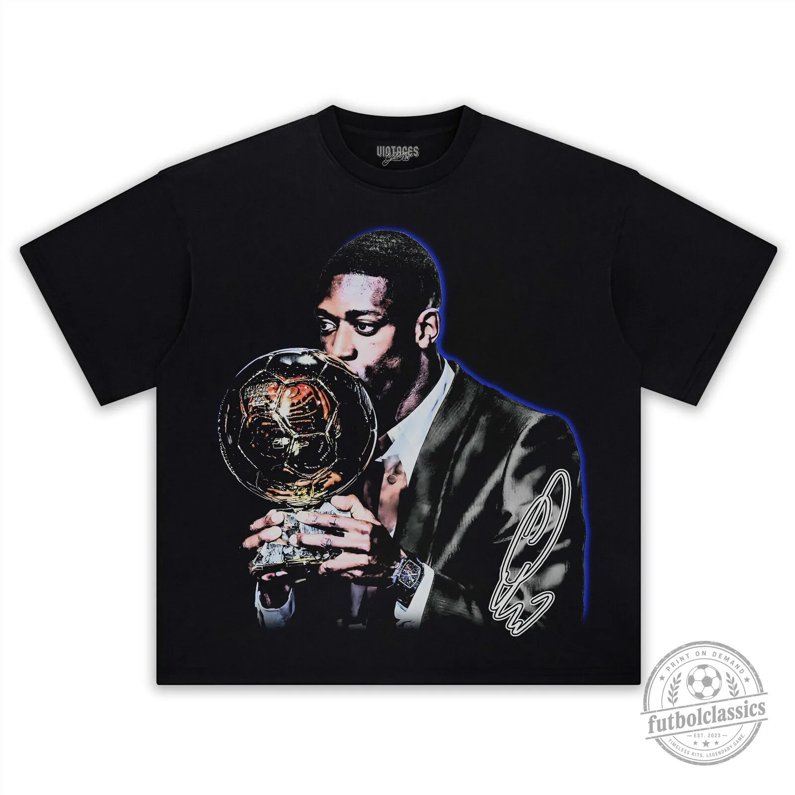 Ousmane Dembele Ballon d'Or Kissing Trophy T-Shirt