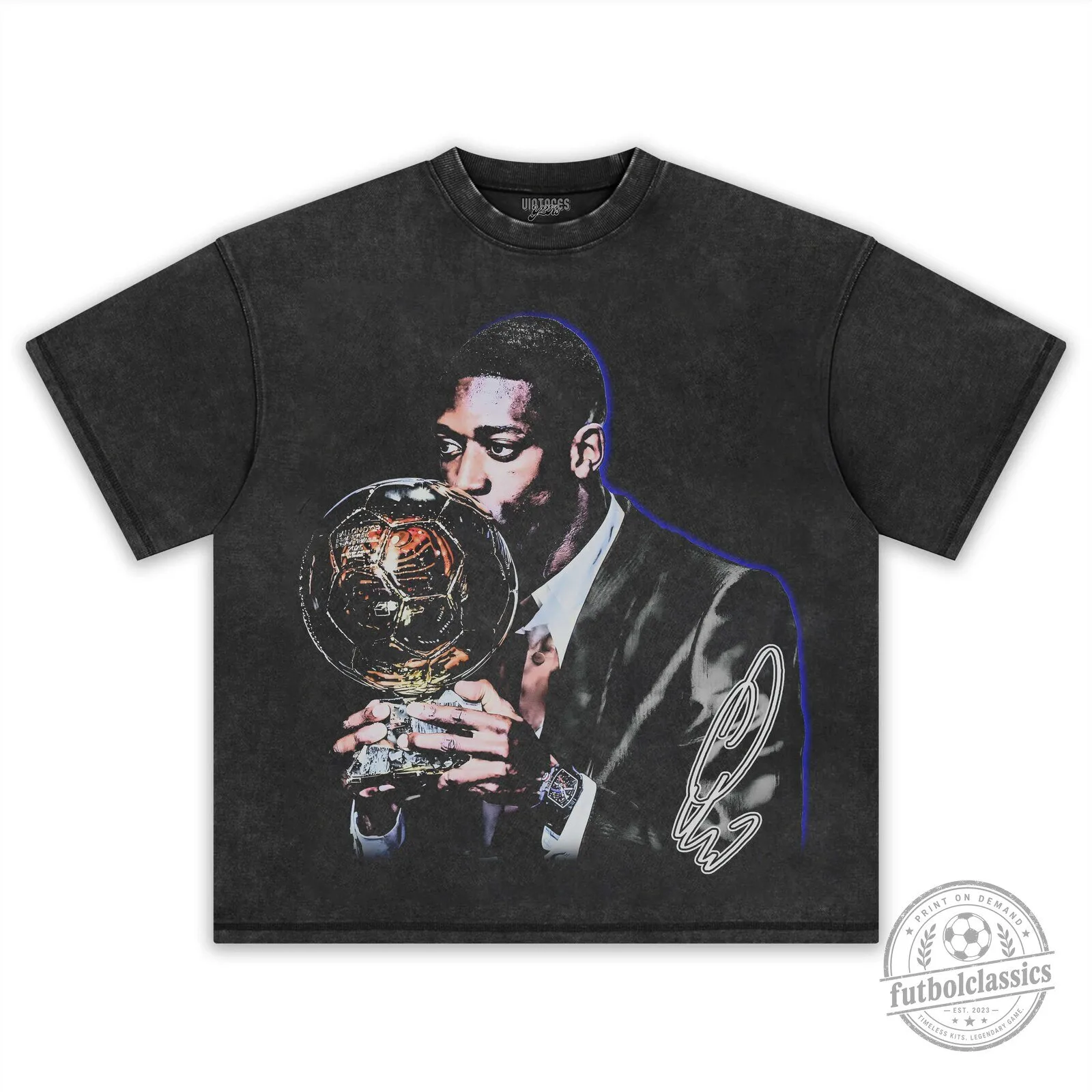 Ousmane Dembele Ballon d'Or Kissing Trophy T-Shirt 13 Ousmane Dembele Ballon d
