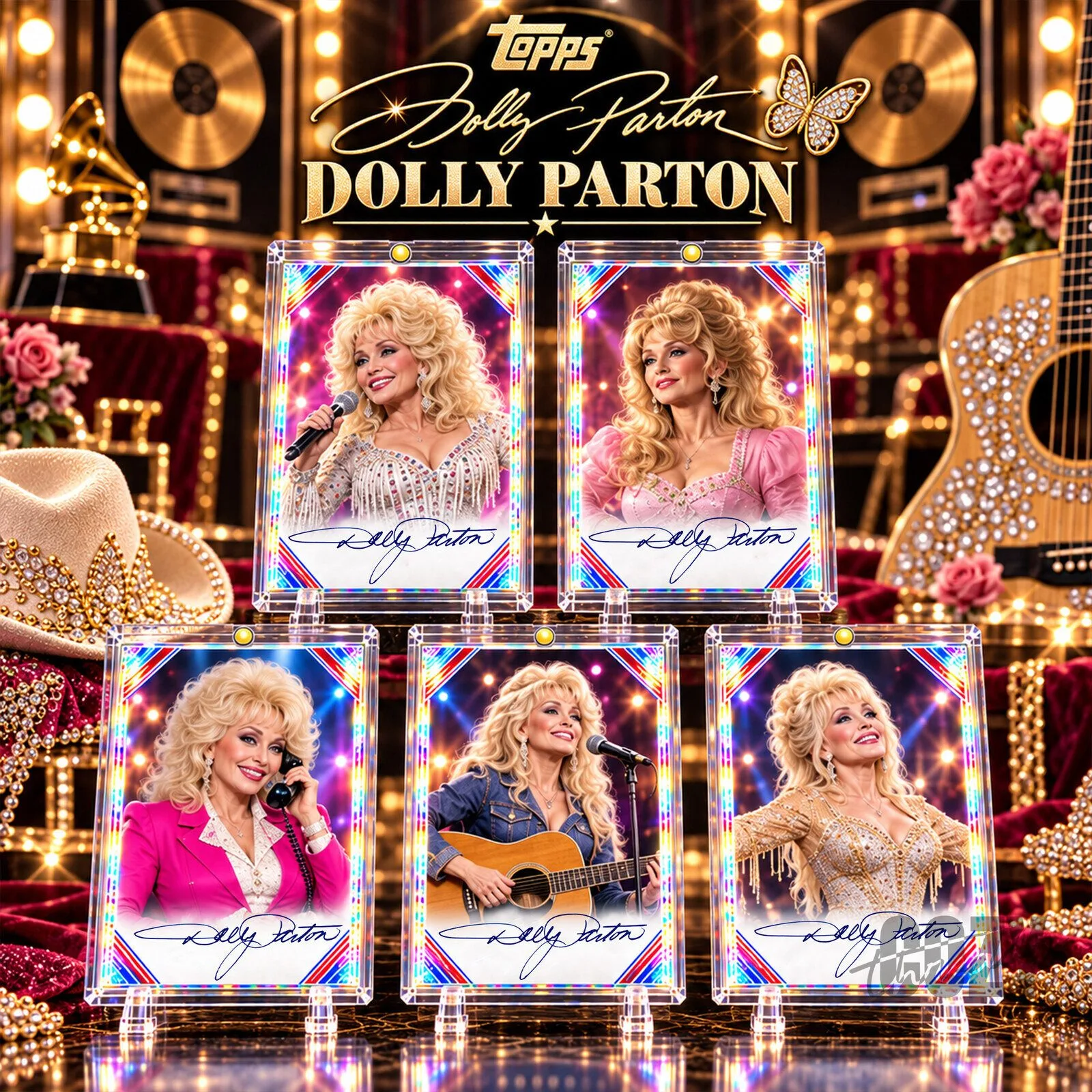 Dolly Parton Topps Trading Card Collector's Box Set