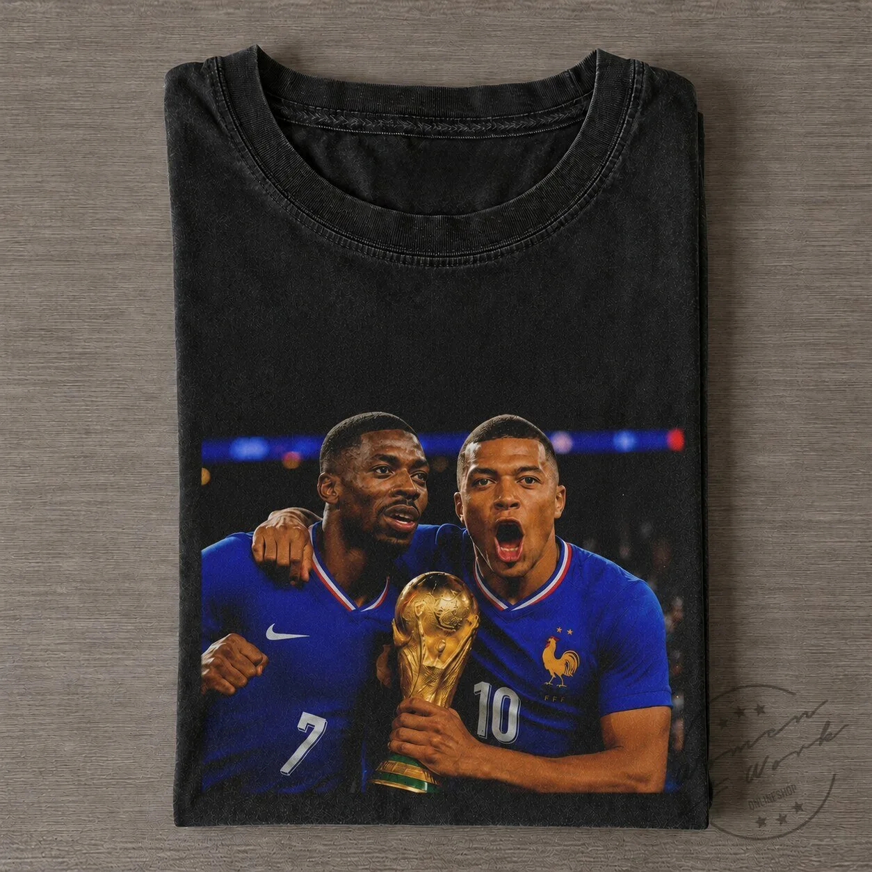 Ousmane Dembele and Kylian Mbappe France Soccer Team World Cup T-Shirt