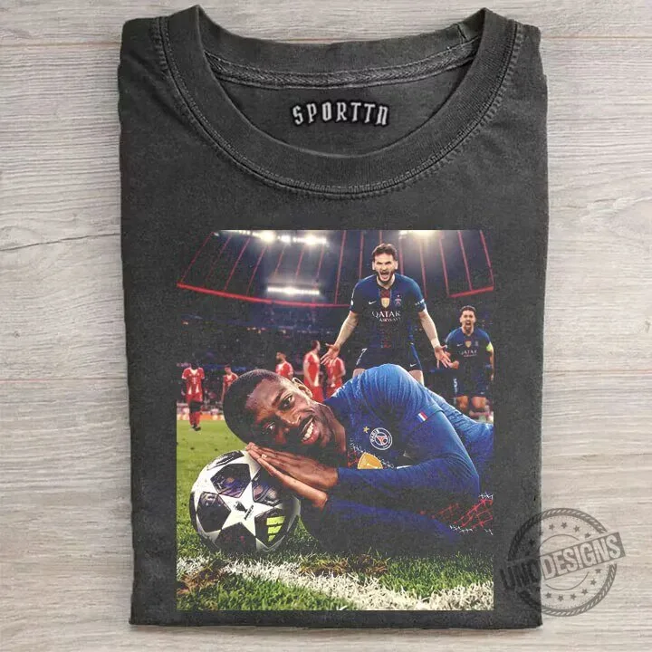 Ousmane Dembele Paris Saint-Germain Football Celebration T-Shirt 18 Ousmane Dembele Paris Saint-Germain Football Celebration T-Shirt