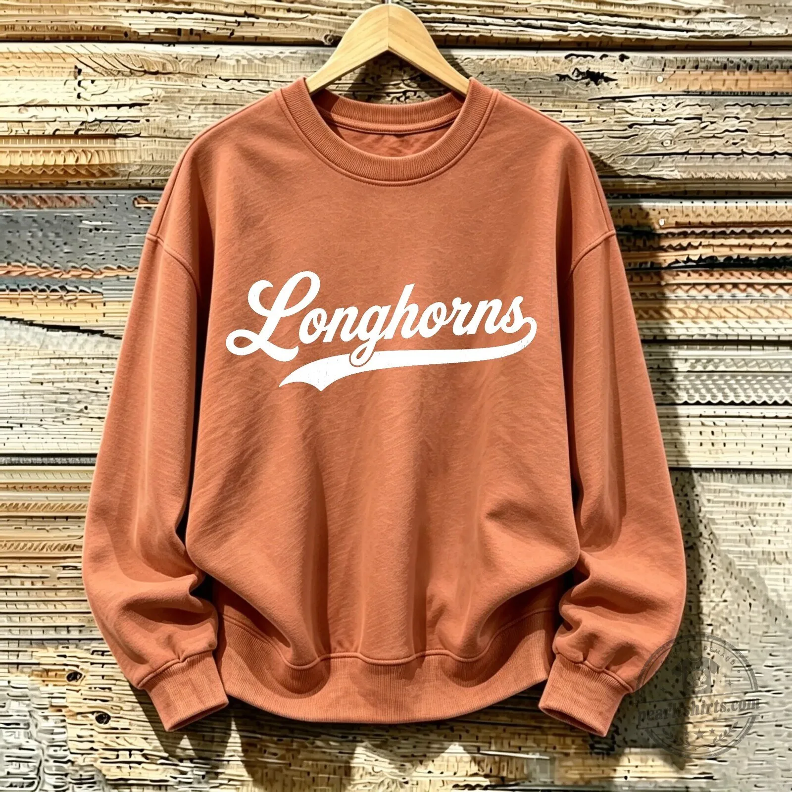 Texas Longhorns Script Logo College Football Fan Sweatshirt