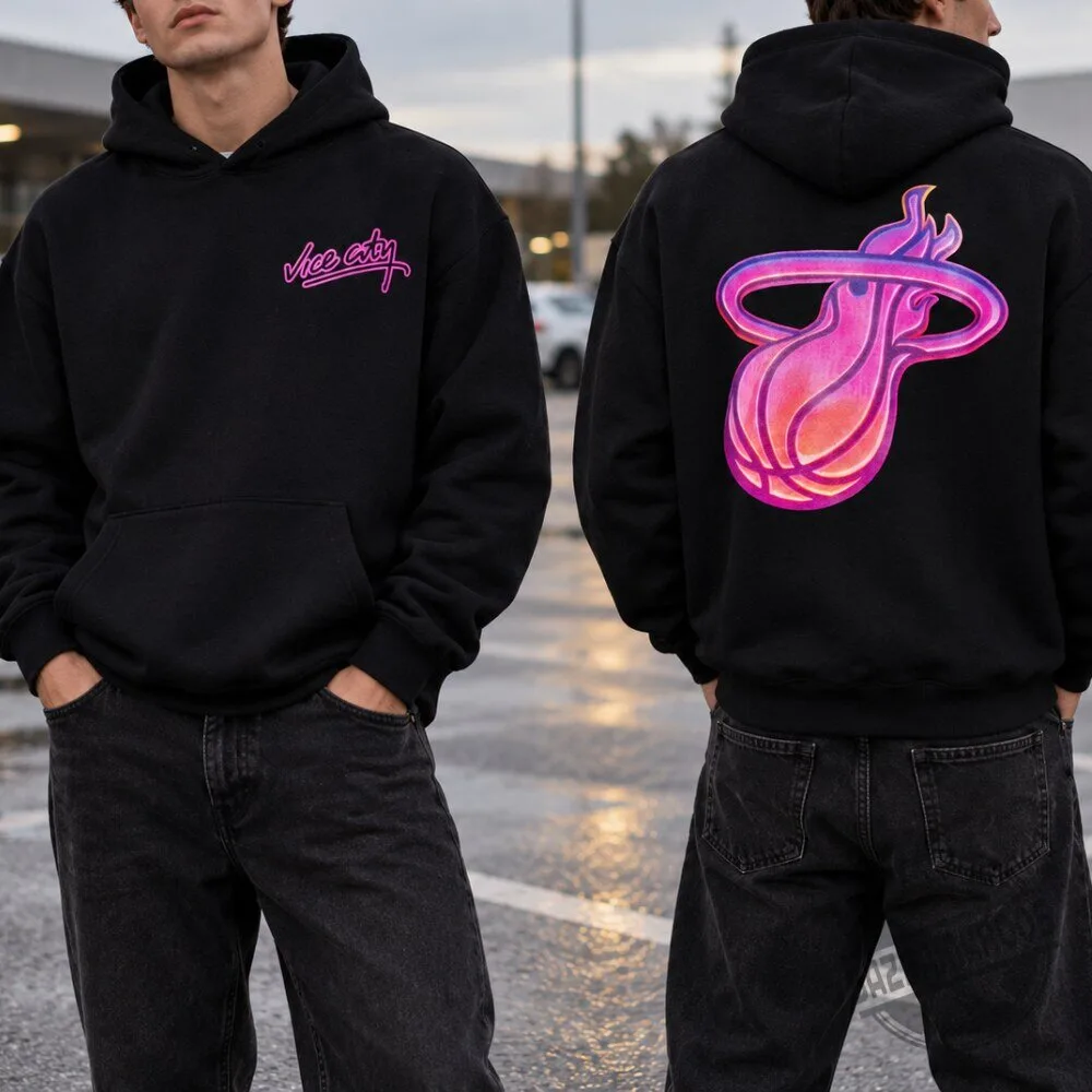Miami Heat Vice City Neon Graphic Logo Hoodie Shirt 5 Miami Heat Vice City Neon Graphic Logo Hoodie Shirt