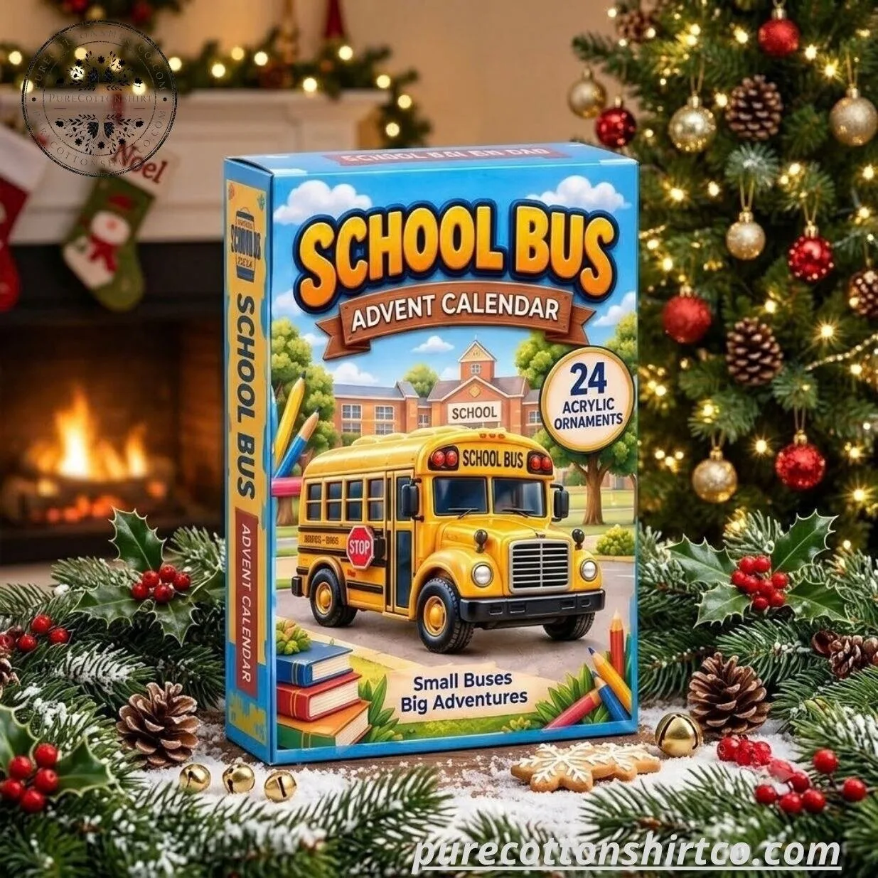 School Bus Advent Calendar 2026 – 24 Days Acrylic Ornaments Box 5 School Bus Advent Calendar 2026 – 24 Days Acrylic Ornaments Box