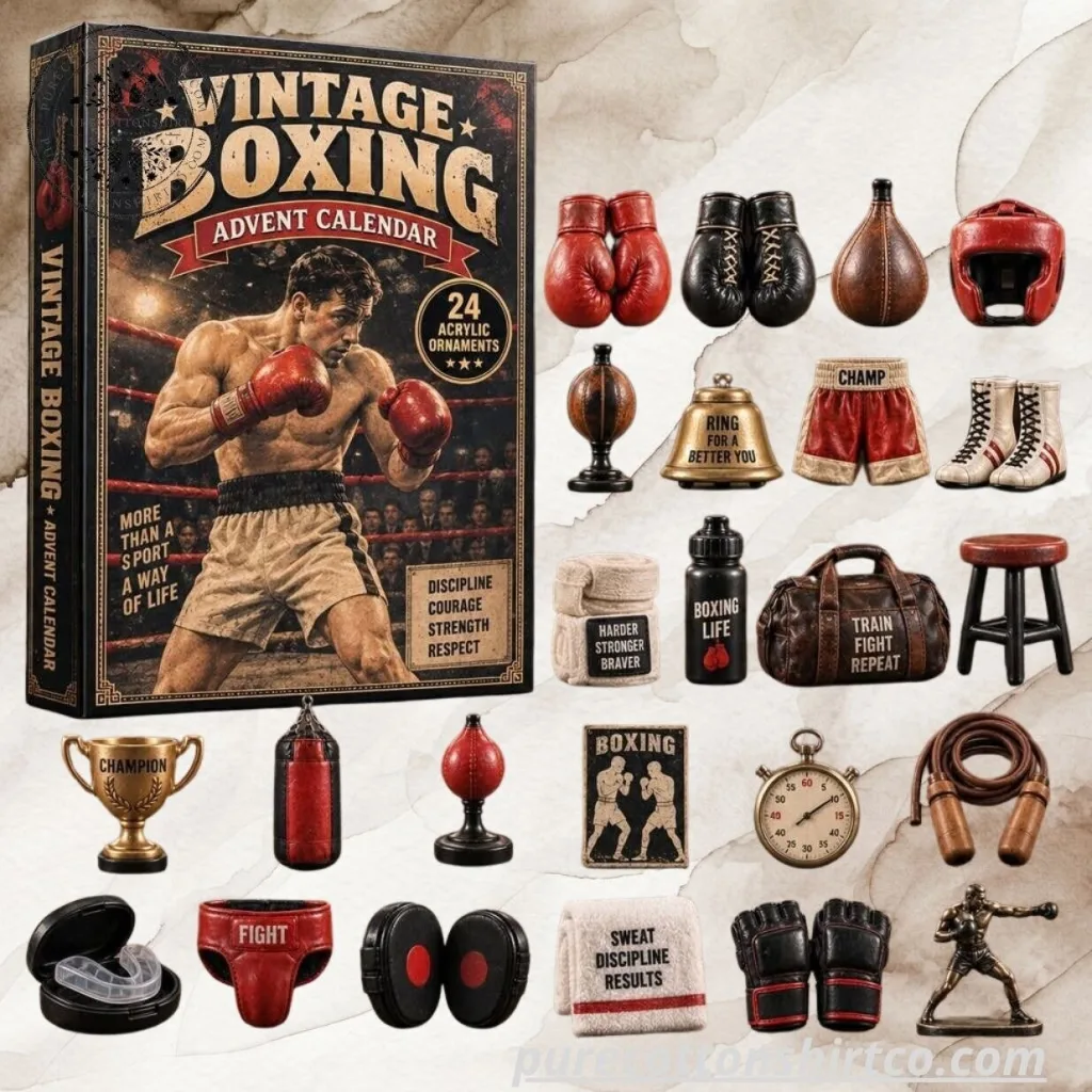 Vintage Boxing Advent Calendar 2026 – 24 Days Acrylic Ornaments Box Vintage Boxing Advent Calendar 2026 – 24 Days Acrylic Ornaments Box