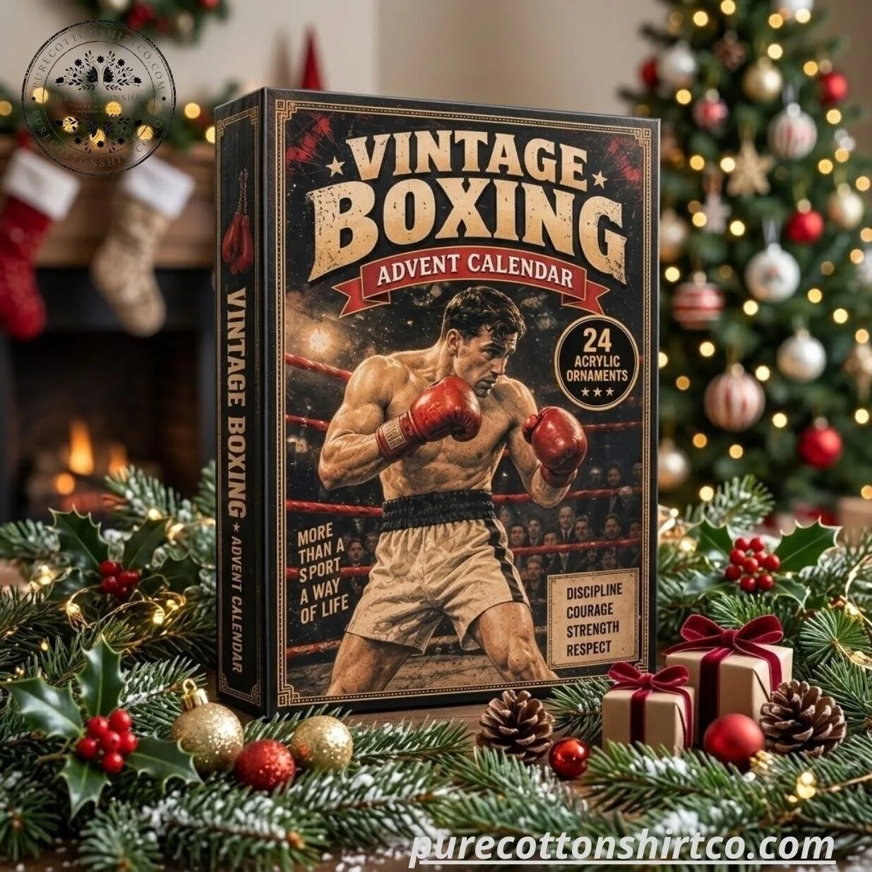 Vintage Boxing Advent Calendar 2026 – 24 Days Acrylic Ornaments Box 5 Vintage Boxing Advent Calendar 2026 – 24 Days Acrylic Ornaments Box