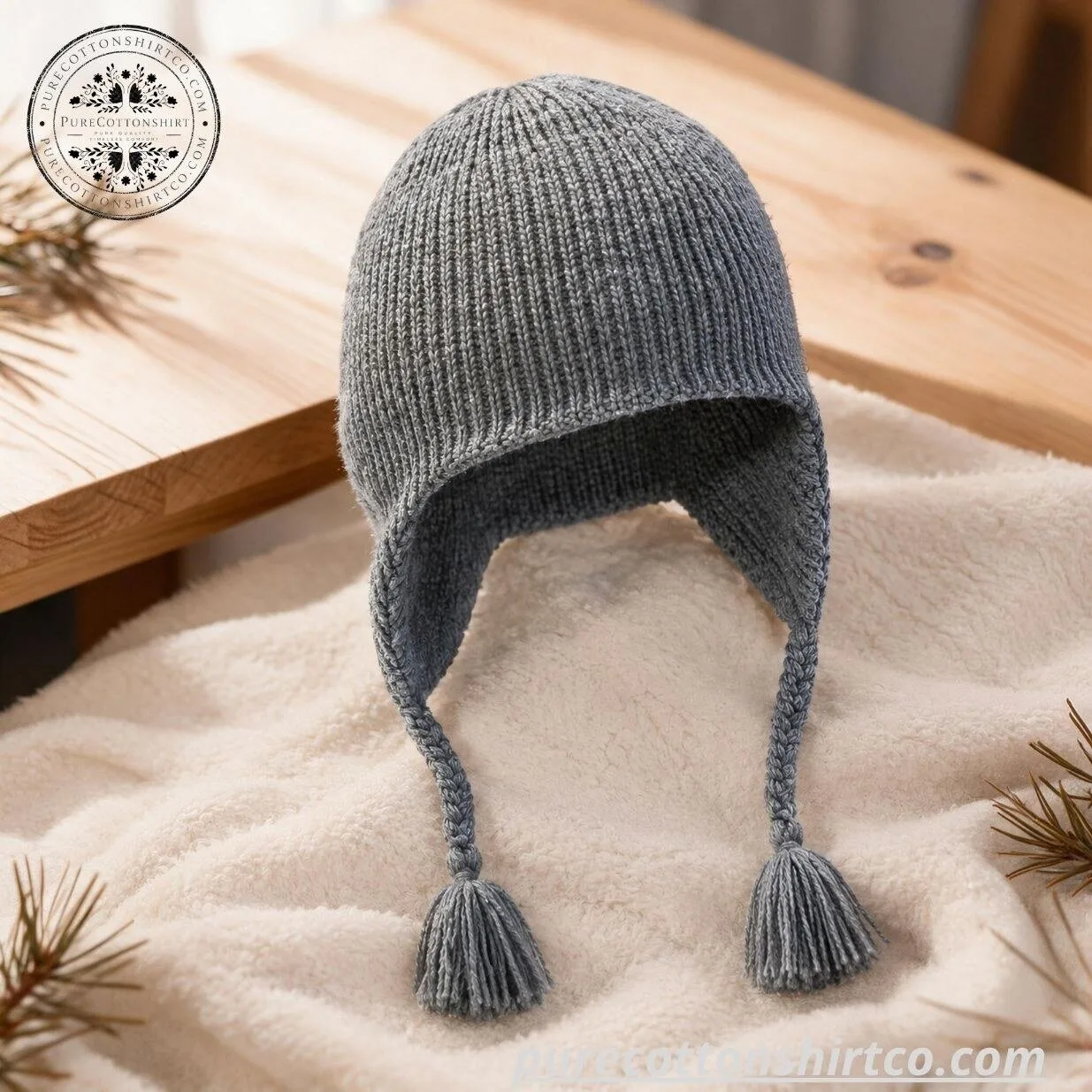 Juhoon CORTIS Kpop Idol Style Grey Knit Earflap Beanie Hat 7 Juhoon CORTIS Kpop Idol Style Grey Knit Earflap Beanie Hat