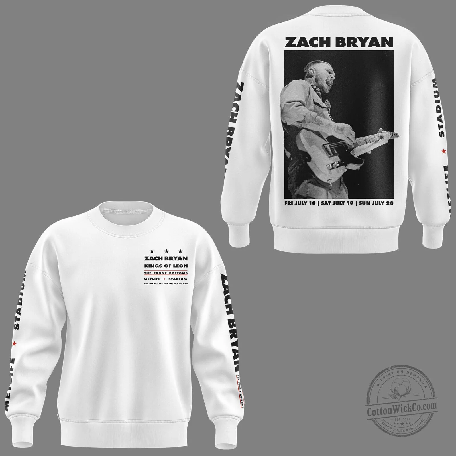 Zach Bryan Kings of Leon MetLife Stadium Concert Tour Sweatshirt 4 Zach Bryan Kings of Leon MetLife Stadium Concert Tour Sweatshirt