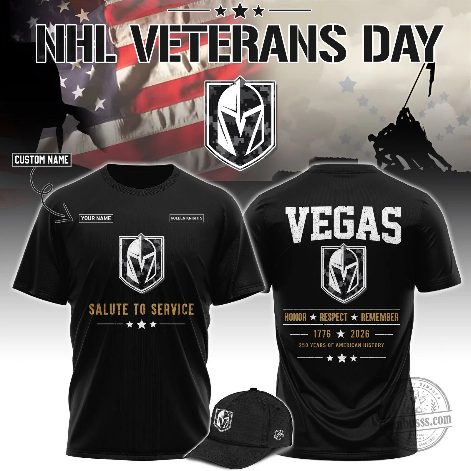 VGK Veterans Day 2026 Tribute TShirt 2 VGK Veterans Day 2026 Tribute TShirt