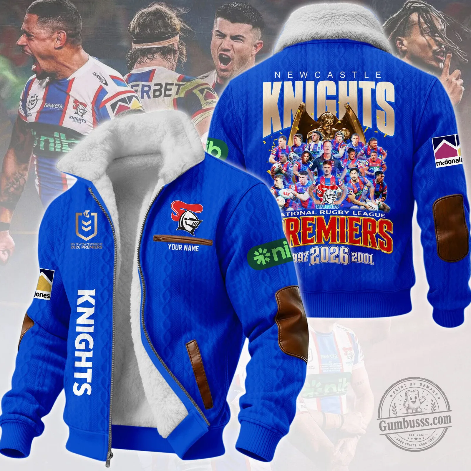 Newcastle Knights National Rugby League Premiers Winter Fleece Jacket