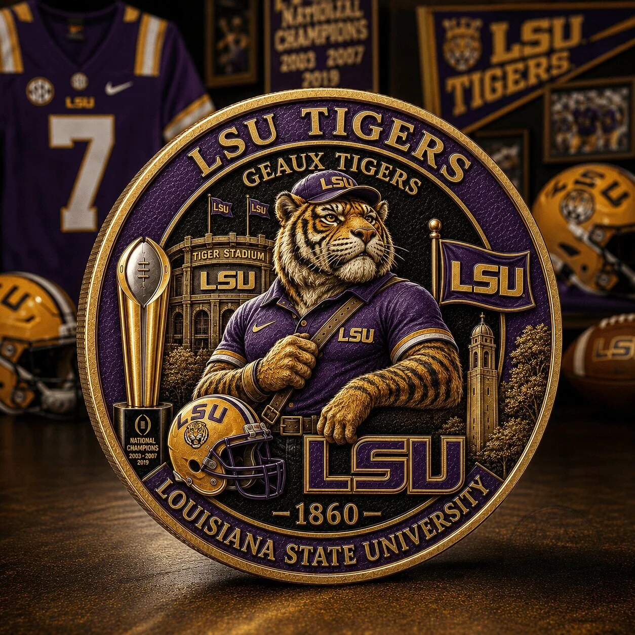 Louisiana State University Tigers National Champions Commemorative Coin