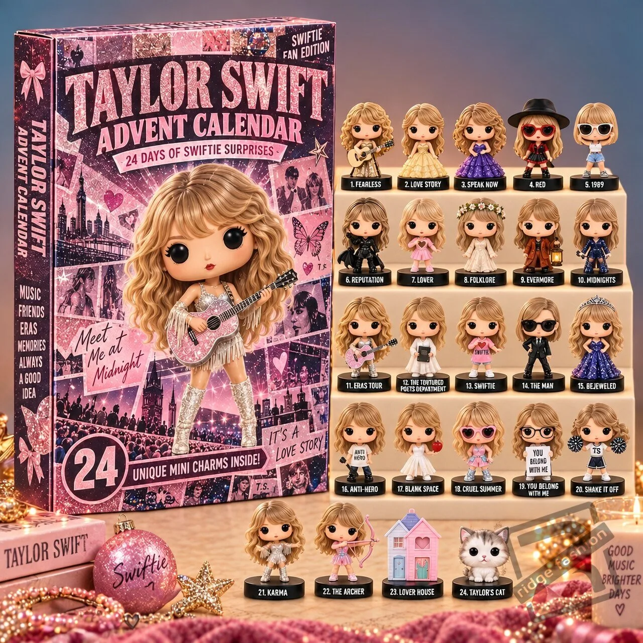 Taylor Swiftmas Surprised 24 Days Of Advent Calendar – Personalized 3 Taylor Swiftmas Surprised 24 Days Of Advent Calendar – Personalized product view