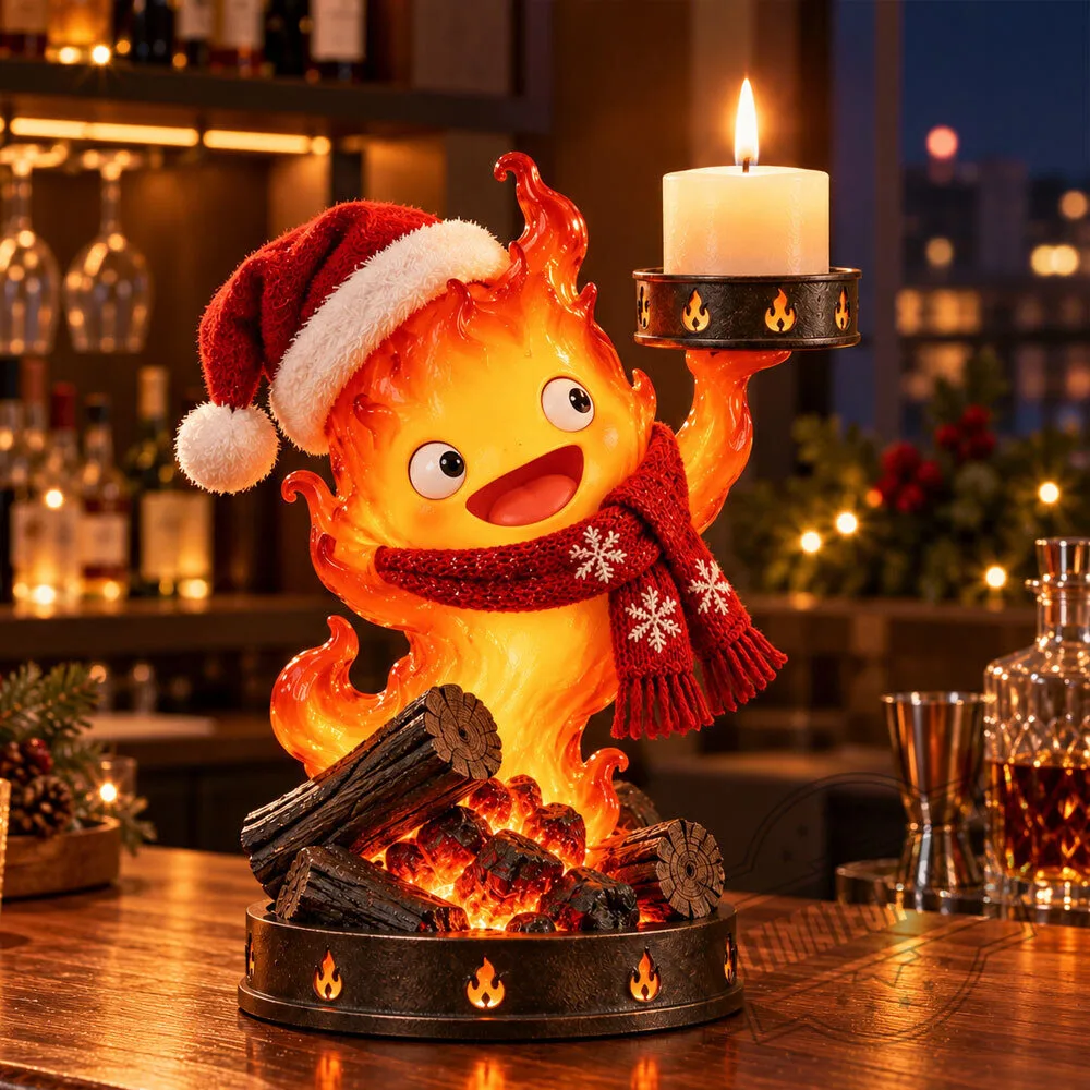 Calcifer Candle Holder Christmas Figurine 5 Calcifer Candle Holder Christmas Figurine