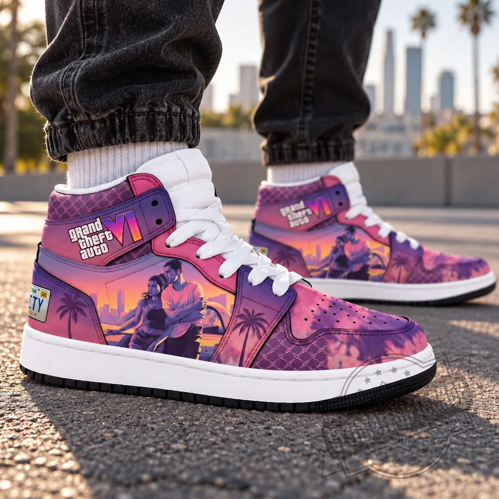 GTA 6 Lucia & Jason Jordan 1 High Top Sneakers Shoe 3 GTA 6 Lucia & Jason Jordan 1 High Top Sneakers Shoe