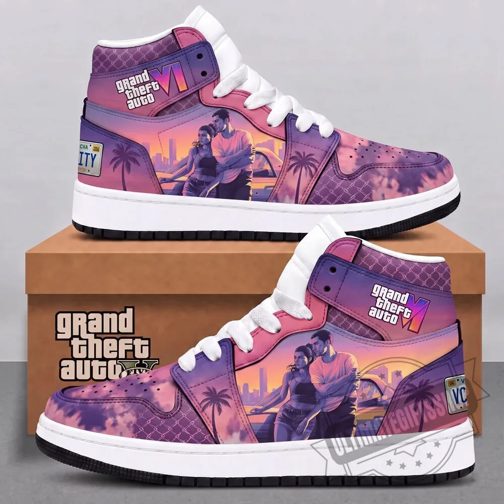 GTA 6 Lucia & Jason Jordan 1 High Top Sneakers Shoe 4 GTA 6 Lucia & Jason Jordan 1 High Top Sneakers Shoe