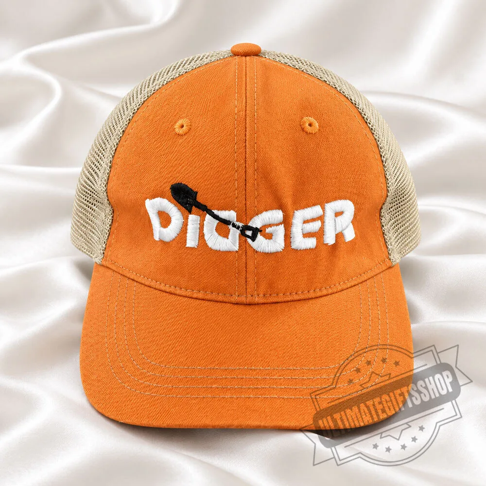 Vintage Digger Embroidered Trucker Hat 3 Vintage Digger Embroidered Trucker Hat
