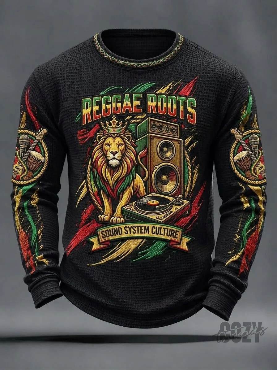 Reggae Roots Lion Sound System Culture Long Sleeve Shirt