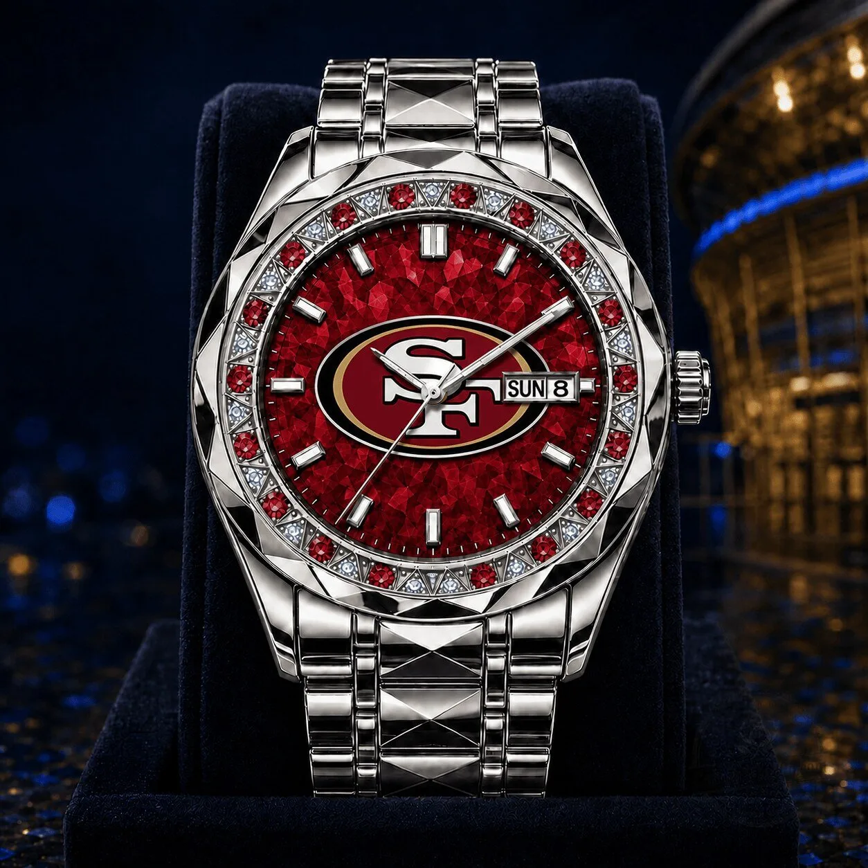San Francisco 49ers National Football League Diamond Bezel Watch for Men