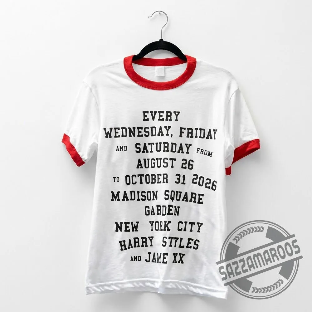 Harry Styles Jamie XX MSG Madison Square Garden 2026 Residency Tour Ringer T-Shirt