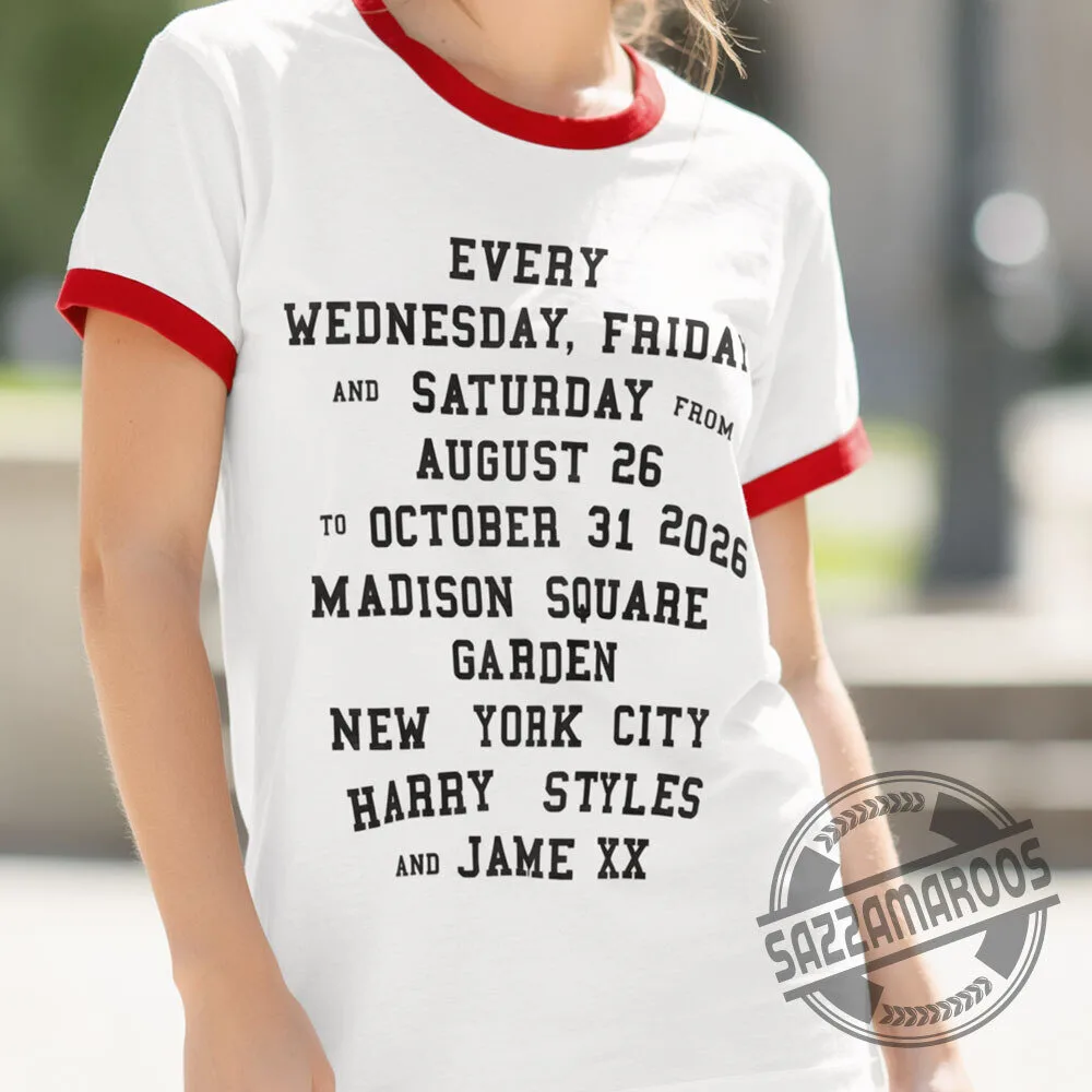 Harry Styles Jamie XX MSG Madison Square Garden 2026 Residency Tour Ringer T-Shirt 5 Harry Styles Jamie XX MSG Madison Square Garden 2026 Residency Tour Ringer T-Shirt