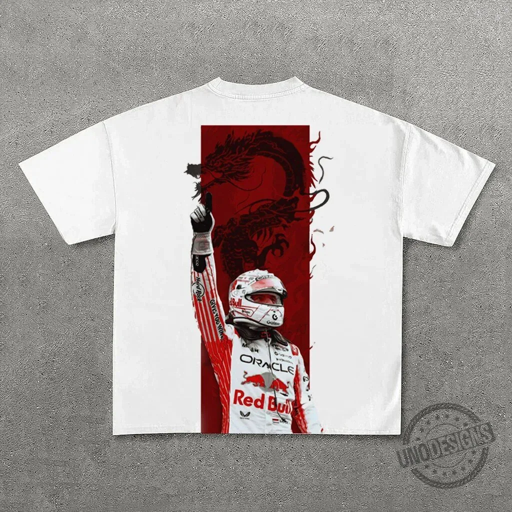 Max Verstappen Formula 1 Racing Champion White T-Shirt