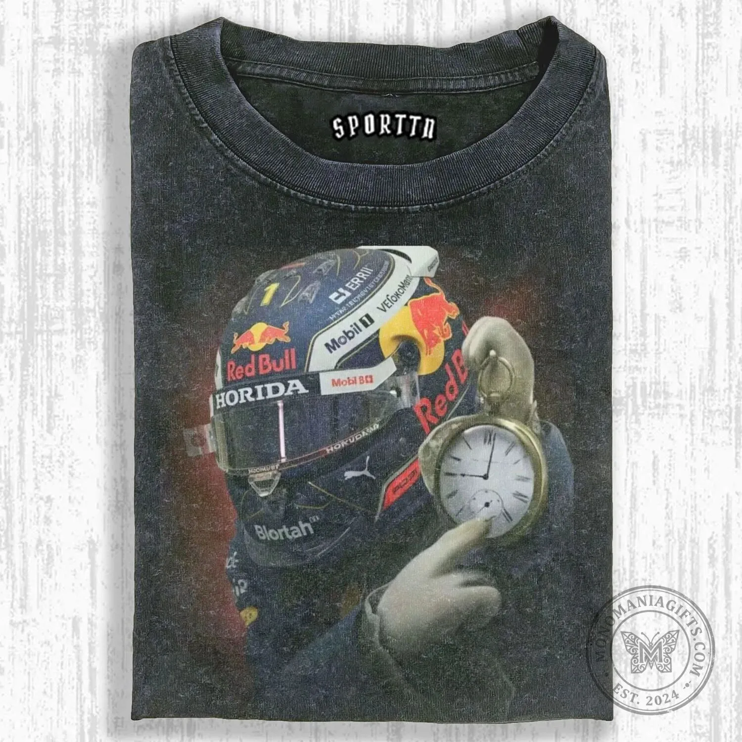Max Verstappen Red Bull Racing F1 Helmet Pocket Watch T-Shirt 1 Max Verstappen Red Bull Racing F1 Helmet Pocket Watch T-Shirt