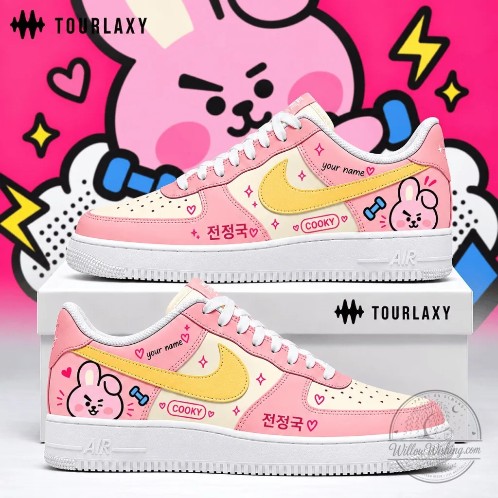 BT21 Cooky Personalized Low Top Air Force Sneakers BT21 Cooky Personalized Low Top Air Force Sneakers